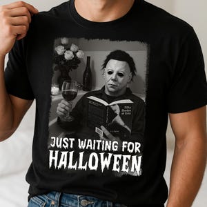 Just Waiting for Halloween Png, Halloween Horror Png, Scary Png, Horror Character Png Sublimation, Killer Halloween Vibes, Digital File