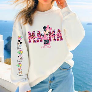 Mamãe Ratinha Personalizada com Nomes Infantis PNG, Nome Personalizado na Manga, Camiseta Família Ratinha Combinando, Mãe e Filha, Mamãe PNG, Camiseta de Nova Mamãe