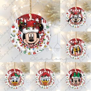 3D opgeblazen kerstornament png, kerstrond ornament png, 3D ornamentontwerp, kerstcartoon png, merry xmas sublimatie