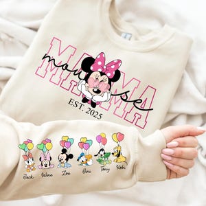 Mamãe Ratinha Personalizada com Nomes Infantis PNG, Nome Personalizado na Manga, Camiseta Família Ratinha Combinando, Mãe e Filha, Mamãe PNG, Camiseta de Nova Mamãe