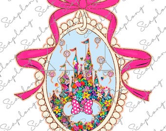 Castelo Mágico em Aquarela, Laço Coquette PNG, Fita Rosa de Desenho Animado PNG, Princesa PNG, Reino Mágico PNG, Férias PNG, Viagem em Família 2026 PNG
