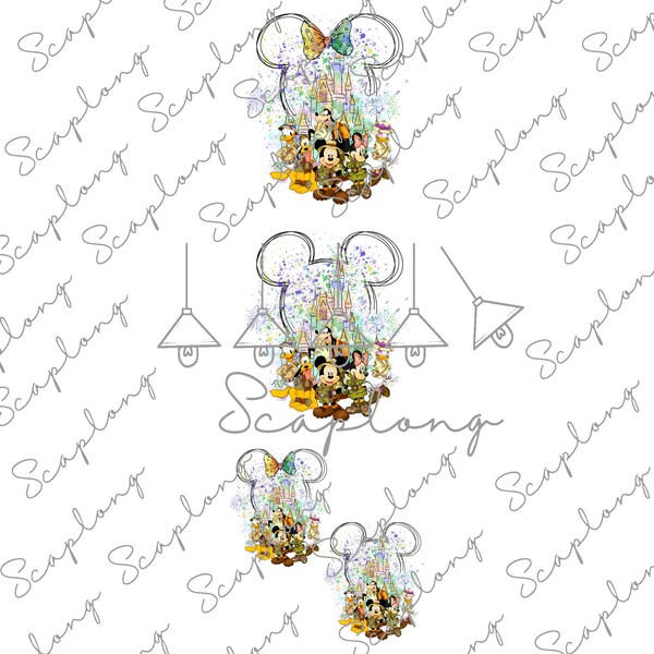 Bundle Watercolor Animal Kingdom Png, Wild Trip Png, Family Trip 2024 Png, Magical Kingdom Png, Vacay Mode Png, Mouse And Friends Png