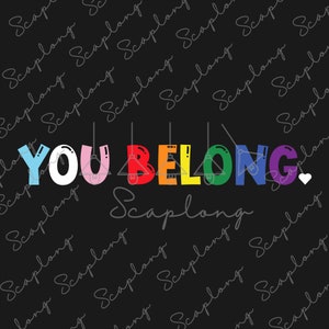 Vous appartenez au format PNG Svg, Svg LGBTQ, Svg du mois de la fierté, Svg Rainbow Pride, Progress Pride, Justice sociale, Haut droits trans, Svg LGBT
