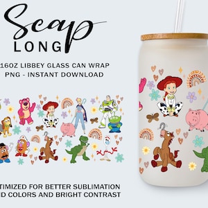 16oz Glass Can Tumbler Wrap Png, Family Vacation Png, Magical Kingdom, Family Trip, Vacay Mode, Cartoon Full Glass Can Wrap, Cartoon Tumbler