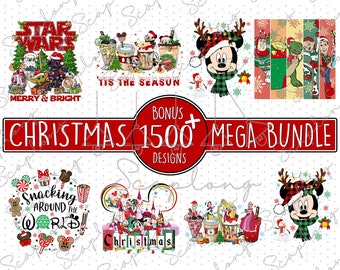 Bonus 1500+ Files Christmas Mega Bundle, Merry Christmas Png, Santa Hat Png,Christmas Vibes, Family Vacation Christmas, Family Christmas Png