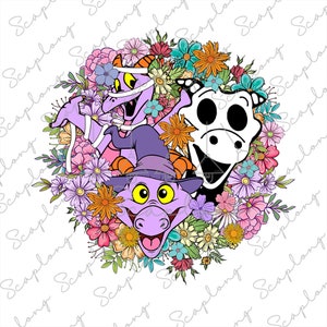 Retro Floral Halloween Png, Spooky Vibes Png, Trick Or Treat, Cartoon Character, Halloween Sublimation File, Family Trip Png, Spooky Season