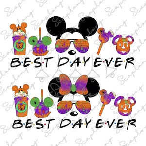 Bundle Best Day Ever Png, Halloween Png, Snack And Food, Spooky Vibes Png, Trick Or Treat, Cartoon Character, Halloween Sublimation File