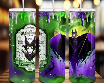Halloween Villain 20 oz Skinny Tumbler Png, Villain Gang Png, Villains Wicked, Witch Halloween 20oz Tumbler Wrap, Spooky Season, Bad Girls