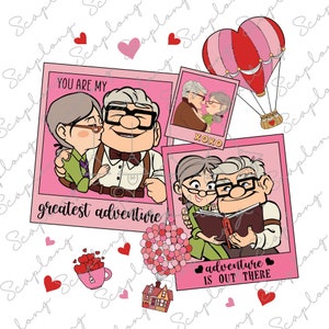 Happy Valentine's Day Svg, Cartoon Valentine Svg, Couple Svg, Magical Heart Valentines, Honeymoon Vacation, Pink Hot Air Balloon Valentines