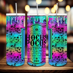 Halloween 20oz Skinny Tumbler Wrap Png, Witches Sisters 20 oz Tumbler Png, Spooky Season, Halloween Tumbler Sublimation Design, Digital File