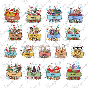 Bundle 16+ Custom Christmas Kid Name Png, Christmas Cartoon Design, Boy Girl Christmas, Merry Christmas Png, Xmas Png, Family Christmas Png