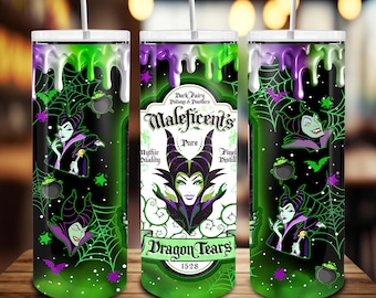 Halloween Villain 20 oz Skinny Tumbler Png, Villain Gang Png, Méchants méchants, Saison effrayante, Sorcière Halloween 20oz Tumbler Wrap, Bad Girls