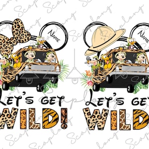 Pacote Leopardo Personalizado Let's Get Wild Png, Férias em Família 2024 Png, Wild Trip Png, Animal Kingdom Png, Family Trip Png, Magical Kingdom Png