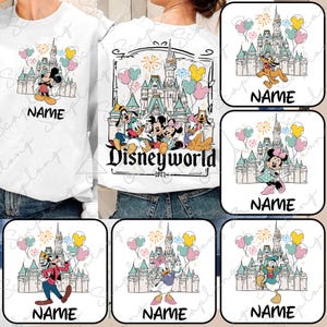 Custom Mouse And Friends Png Bundle, Cartoon Matching Shirt Png, Magical Kingdom, Family Vacation Png, Vacay Mode, Family Trip Sublimation