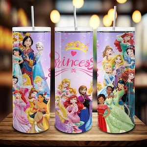Prinzessin 20 Unzen Skinny Tumbler Png, Familienurlaub Png, Prinzessin Tumbler Wrap, Familienausflug Png, Magisches Königreich Png, Prinzessin Tumbler Design