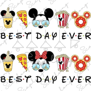Paquete Best Day Ever Png, Vacaciones familiares Png, Viaje familiar 2025, Bebida y refrigerio Png, Reino mágico Png, Modo vacación Png, Archivo de sublimación