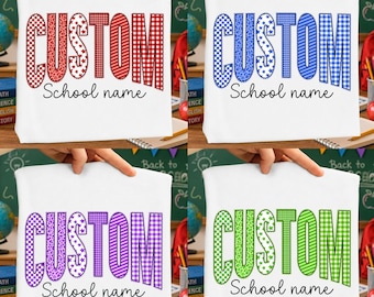 Custom Back To School Png, School Grade Png, Checkered Leopard Stars Gingham Teacher Design, Lace Teacher Png, Preppy First Day of School