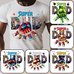 Personalisiertes Super Dad Png Bundle, Bester Vater aller Zeiten, Superheld Vatertag Png, Vaterschaft Png, Vater Leben, Vater Geschenk, Vater Fist Bump Png
