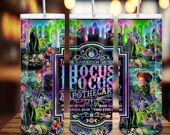Halloween Witch 20oz Skinny Tumbler Wrap Png, Spooky Season, Witches Sisters 20oz Tumbler, Witch Squad,Halloween Sisters 20oz Skinny Tumbler