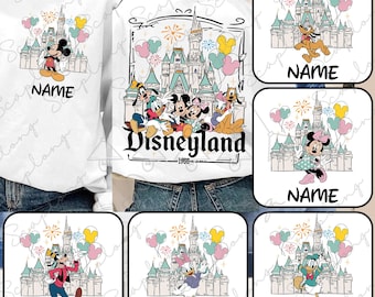 Custom Mouse And Friends Png Bundle, Cartoon Matching Shirt Png, Magical Kingdom, Family Vacation Png, Vacay Mode, Family Trip Sublimation