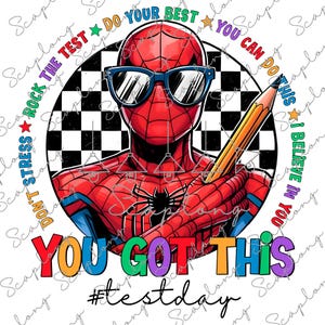 Held Freund Du hast dieses Don't Stress Stress Png, Cartoon Test Tag Png, Rock The Test Png, Karierter Testtag Png, Lustige Test Zitate