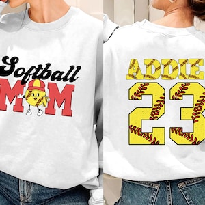 Bundle Custom Softball Mom Png, Softball Number And Alphabet Png, Softball Game Day,Gift For Player, Cute Softball Mama Png, Retro Mom Sport
