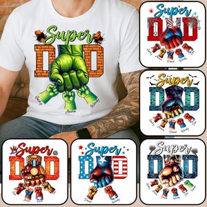Pacote de PNGs de Super Pai Personalizados, Melhor Pai de Todos os Tempos, PNGs de Dia dos Pais de Super-heróis, PNGs de Super Pai, PNGs de Paternidade, PNGs de Punhos Personalizados de Pai