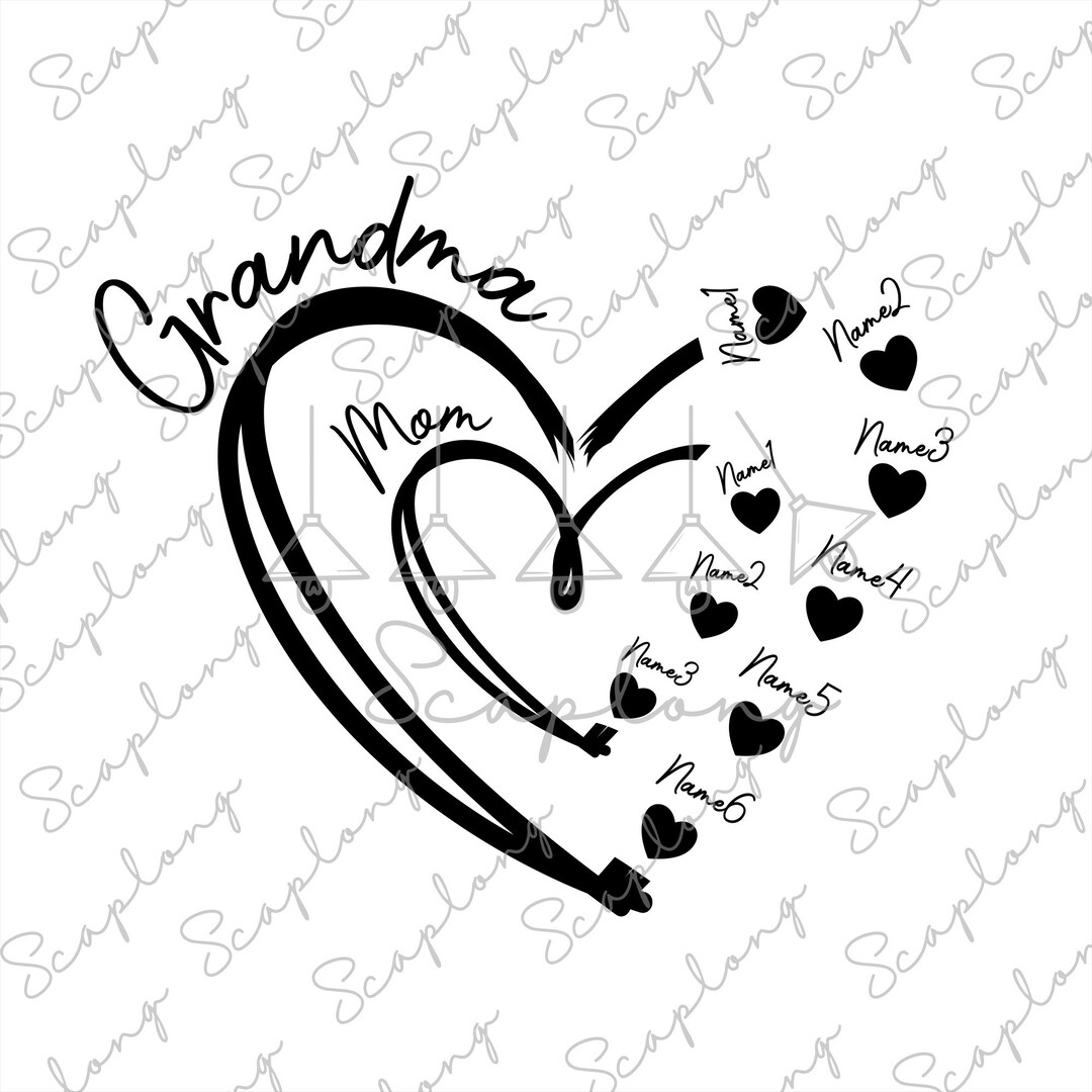 Personalized Grandma Mom Sweet Heart Decal - Hey-dady