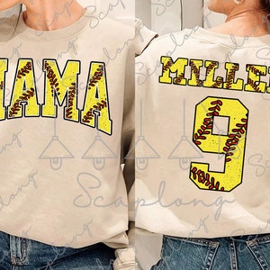 Bundle Custom Softball Mama Png, Mom Sport Design, Softball Mom Png, Gift For Player, Softball Number And Alphabet Png, Mama Game Day Png