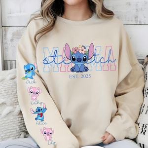 Camiseta de mamá personalizada (PNG), Mamá con el nombre del niño en la manga (PNG), Mamá personalizada (PNG), Mamá extraterrestre azul personalizada (PNG), Regalo personalizado para el Día de la Madre