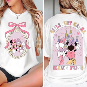 Retro flirtstrik Girls Just Wanna Have Fun png, Mouse Besties png, Magical Kingdom Svg png, magisch kasteel png, meisjesreis png, meisje zomer png