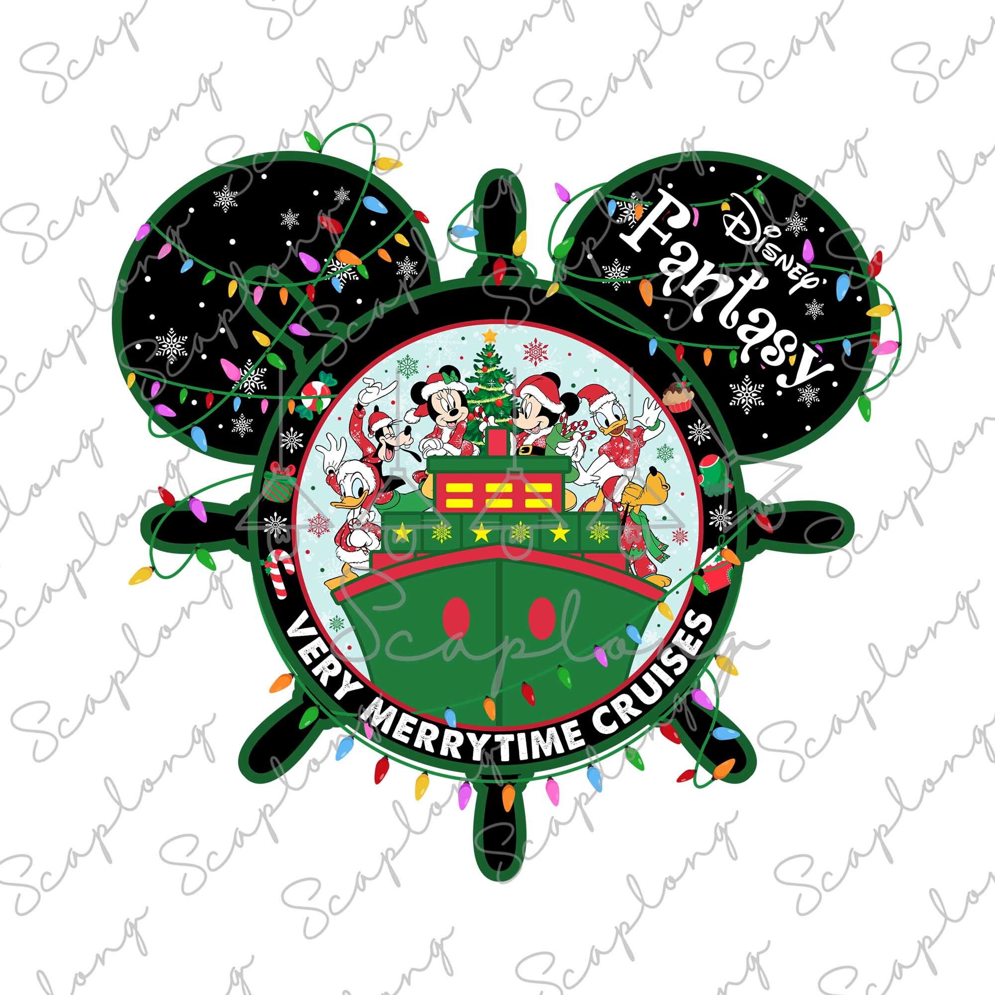 Custom Christmas Cruise Png, Merry Christmas Cruises, Mouse Christmas Png, Vintage Cruises Xmas Png, Santa Hat Png, Family Christmas Holiday