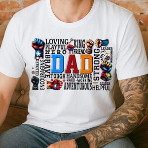 Colagem de palavras de pai em PNG, presente de dia dos pais em PNG, pai super prático em PNG, o melhor pai de todos os tempos em PNG, conserta pai em PNG, pai engraçado em PNG, camiseta super pai em PNG