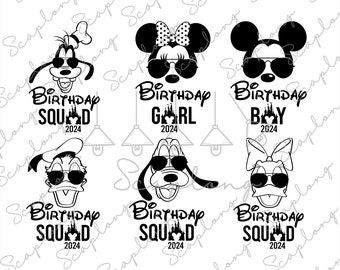 Bundle Birthday Squad 2024 Svg, Family Matching Birthday Svg, Birthday Squad Svg, Birthday Boy Girl Svg, Family Trip Svg,Family Vacation Svg
