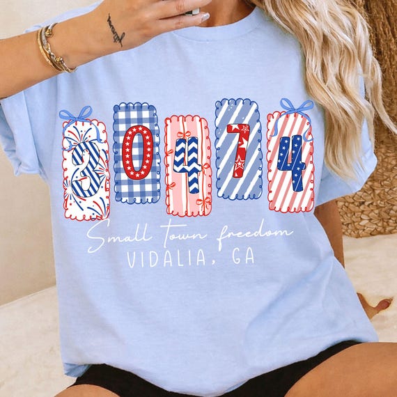 Small Town Freedom Png, Custom Zip Code Patriotic Png, Preppy Coquette 4th of July Png, Memorial Day Design, American Independence Day Png