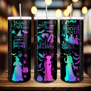 Halloween Witch 20oz Skinny Tumbler Wrap Png, Witches Sisters 20oz Tumbler, Spooky Season, Halloween Sisters 20oz Skinny Tumbler,Witch Squad