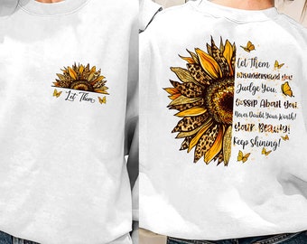 Bundle Let Them Misunderstand You Png, Positive Png, Love Yourself Png, Boho Self Love Png, Leopard Sunflower Motivational Shirt Design