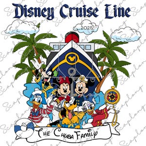 Custom Cruise Trip Png, Cruise Vacation Png, Mouse And Friends, Magical Kingdom, Family Vacation Png, Cruise Family, Family Trip 2025 Png