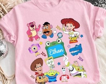 Toy Movie 5 Characters Png, Custom Name Toy Friends Png, Cartoon Friends Png, Toy Characters Png, Family Vacation Png, Digital Download