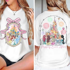 Aquarell Prinzessin Coquette Bow Png, Sublimationsdesign mit rosa Band, Prinzessin Familienhemd, Cartoon Coquette Bow, Familienurlaub Png