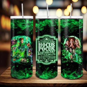 Halloween 20oz Skinny Tumbler Png, Halloween Sisters,  20oz Tumbler Wrap Png, Witches Sister Png, Spooky Season, Tumbler Sublimation Design