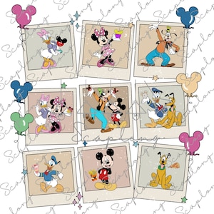 Retro Maus und Freunde Png, Familienausflug 2024 Png, Mausballon Png, magisches Königreich, Familienurlaub Png, Familienausflug Shirt, bester Tag aller Zeiten