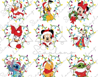 Bundle Merry Christmas Png, Mouse And Friends Christmas, Christmas Character, Christmas Vibes, Xmas Png, Family Vacation, Sublimation File