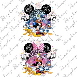 Pacchetto viaggio in famiglia personalizzato 2026 Png, Topolino e amici, viaggio in famiglia 2026 Png, vacanza in famiglia, regno magico, modalità vacanza, abbinamento famiglia Png