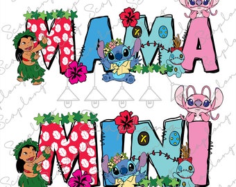 Bundle Mama Mini Png, Cute Cartoon Png, Family Trip 2024 Png, Mother And Daughter, Vacay Mode Png, Family Vacation Png, Gift For Mom Girl