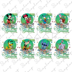 バンドル Let The Magic Blossom Png、花と庭のフェスティバル、マウスと友達、花柄、家族旅行 2024、魔法の王国、家族旅行