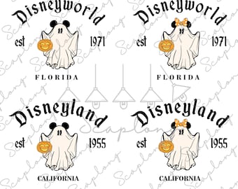 Bundle Halloween Mouse Svg, Halloween Ghost Svg, Spooky Season, Trick Or Treat Svg, Mouse Pumpkin Svg, Spooky Vibes, Ghost Cricut File