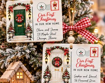 First Christmas in Our New Home Ornament 2026, Personalized New Home Address Ornament, New House Christmas Keepsake, Housewarming Gift