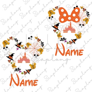 Bundle Custom Name Halloween Png, Halloween Png, Snack And Food, Mouse Pumpkin Png, Spooky Vibes Png, Trick Or Treat Sublimation File