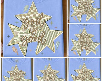 Preppy Camo God Is Good Striped Stars Png Bundle, Make Heaven Crowded Png, Big Jesus Fan Sublimation Design, Camouflage Bible Quotes Png